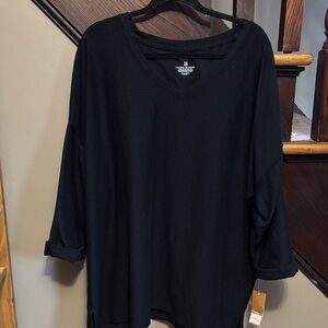 Sonoma Black V-Neck Tunic Top